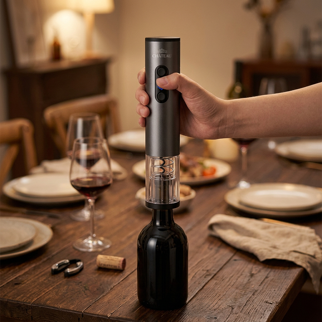 Custom Logo Electric Red Wine Bottle Opener