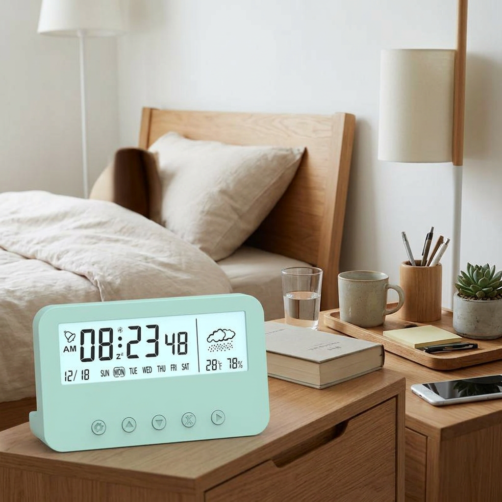 Custom Logo Smart LCD Electronic Clock