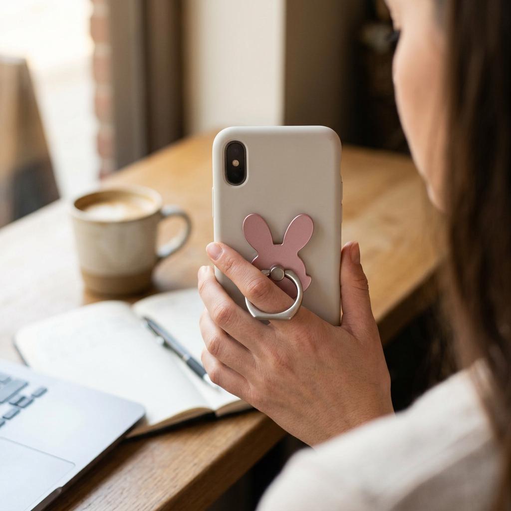 Custom Logo Rabbit Mobile Phone Ring Holder