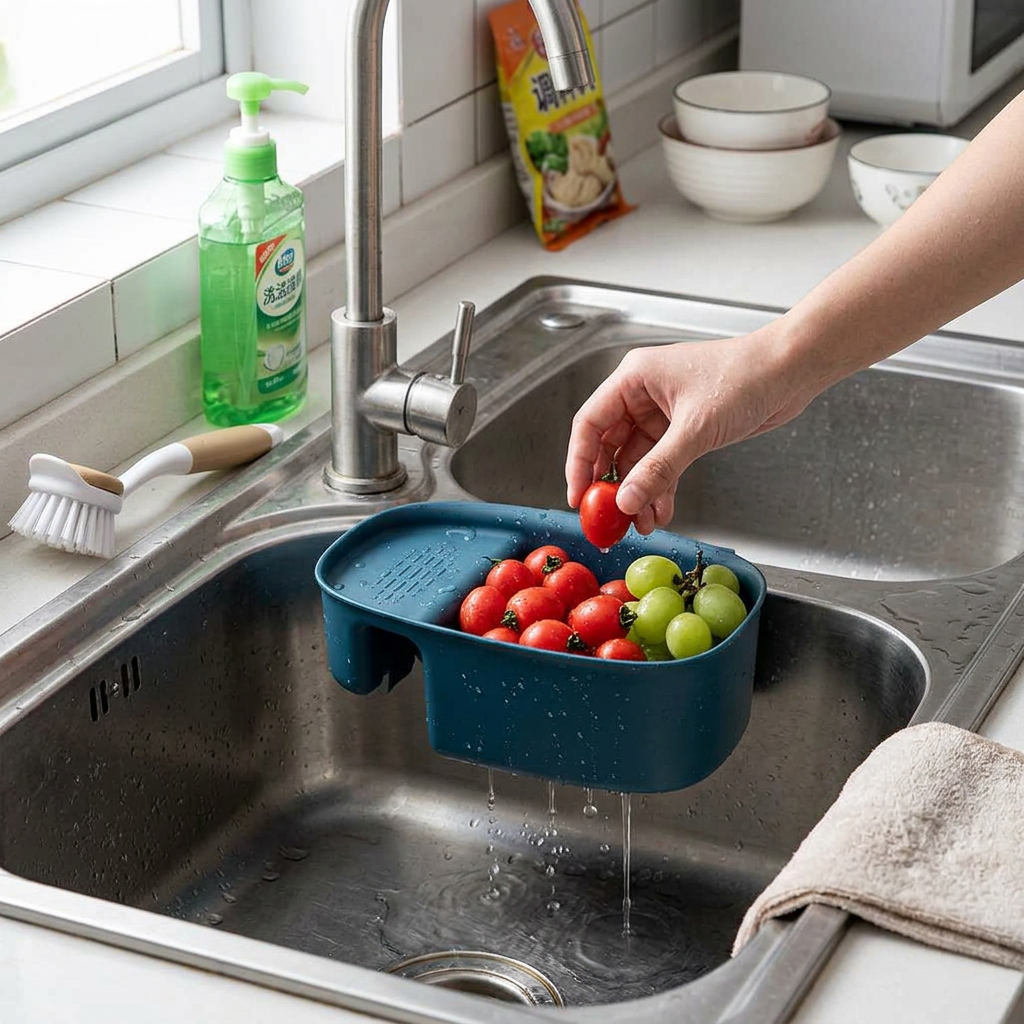 Custom Logo Portable Kitchen Hanging Drain Basket