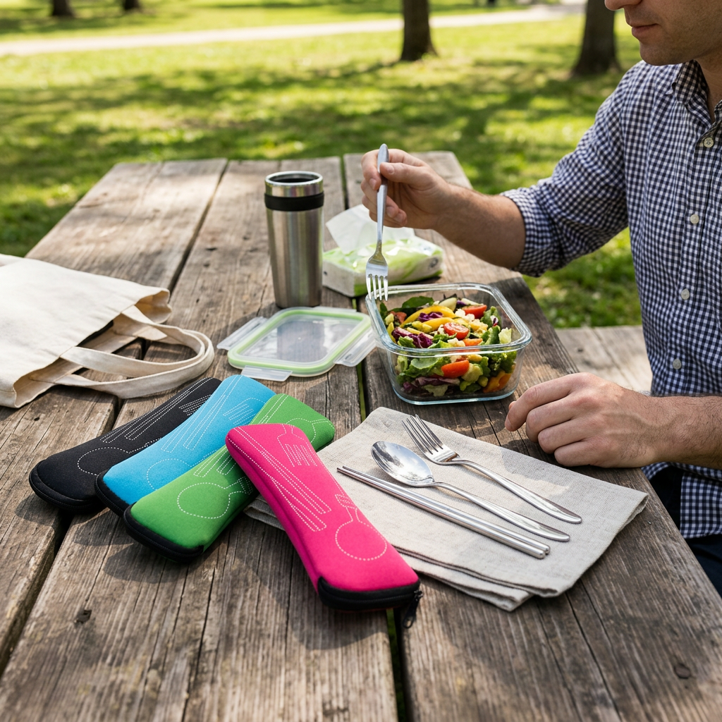 Custom Logo Diving Bag Eco-friendly Tableware Set