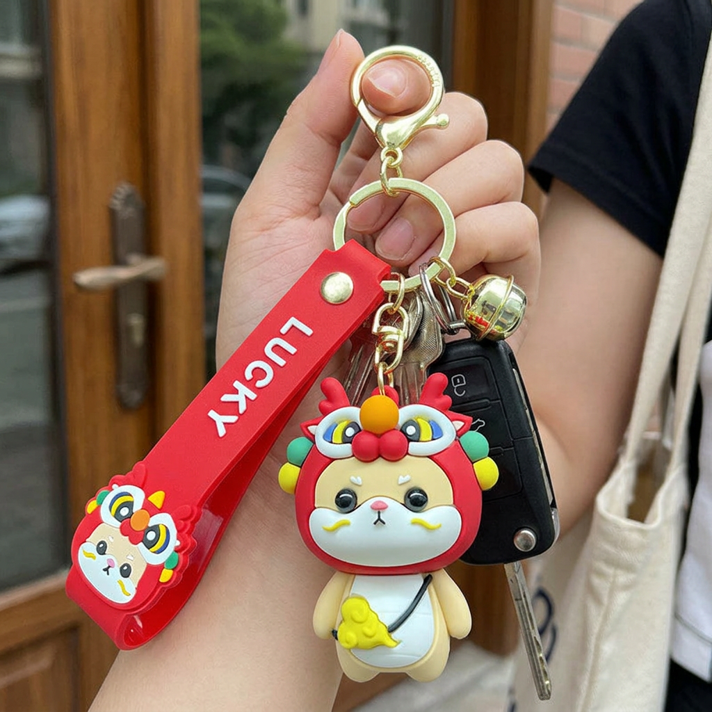 Custom Logo Three-dimensional Doll Keychain