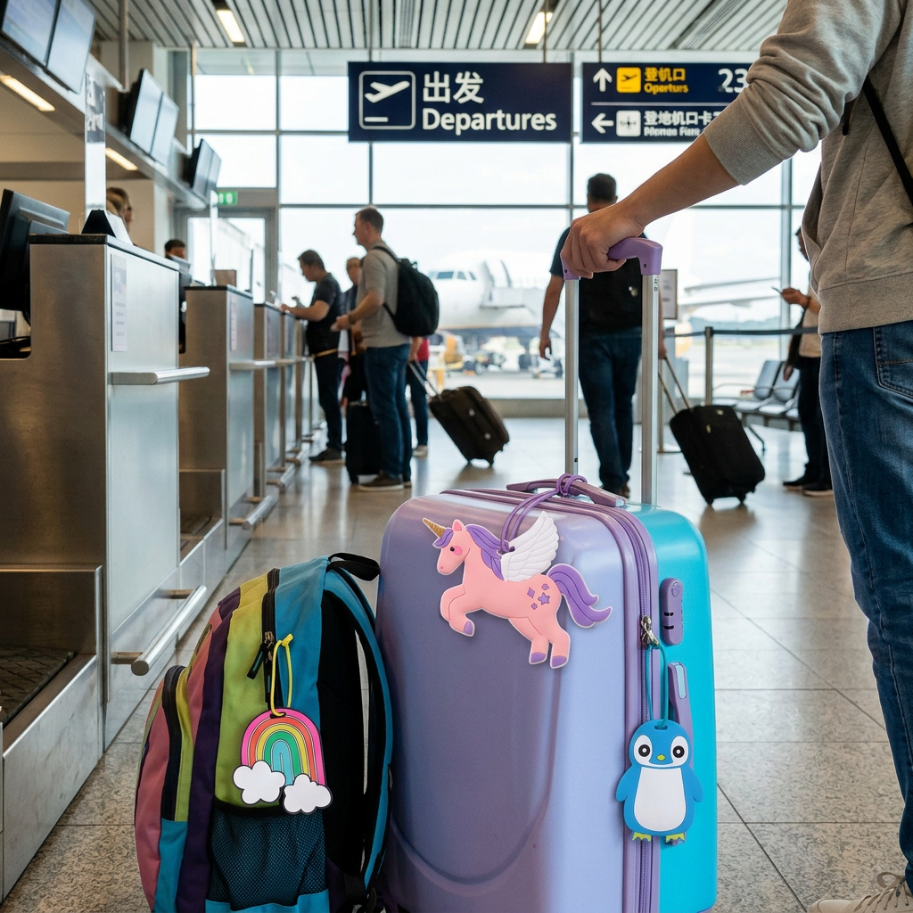 Custom Logo Shaped PVC Luggage Tag