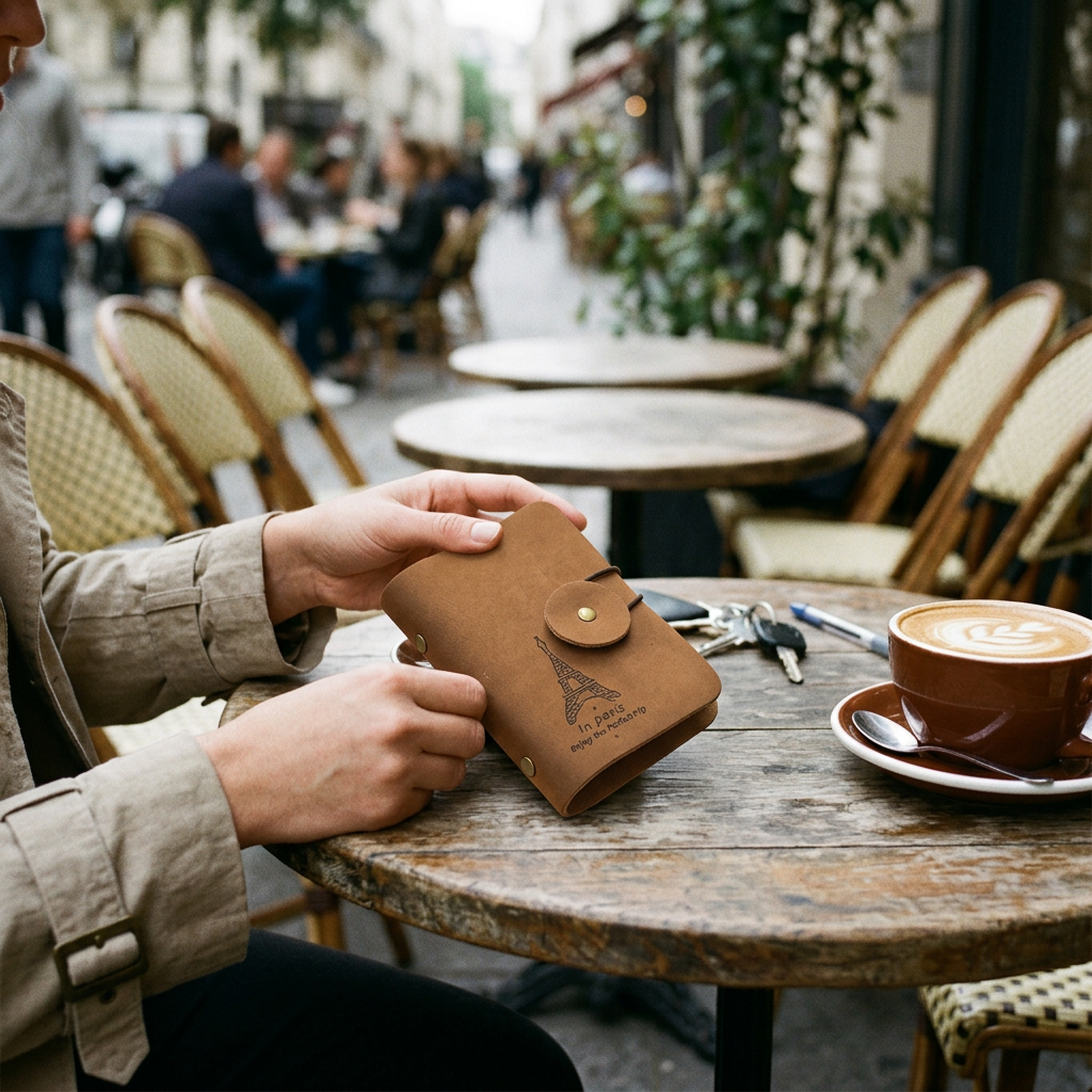 Custom Logo Vintage Leather Card Holder