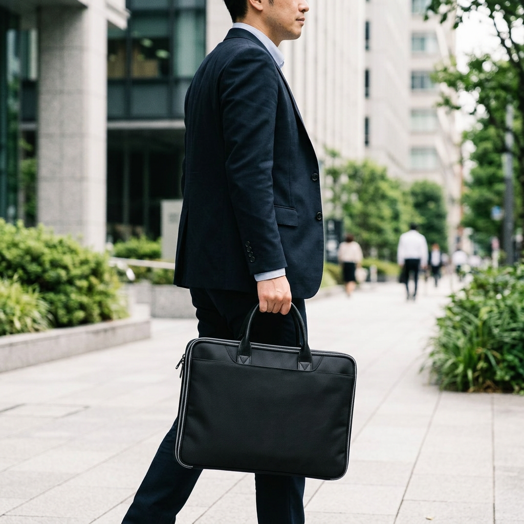 Custom Logo Textured Office Portable Office Bag Briefcase
