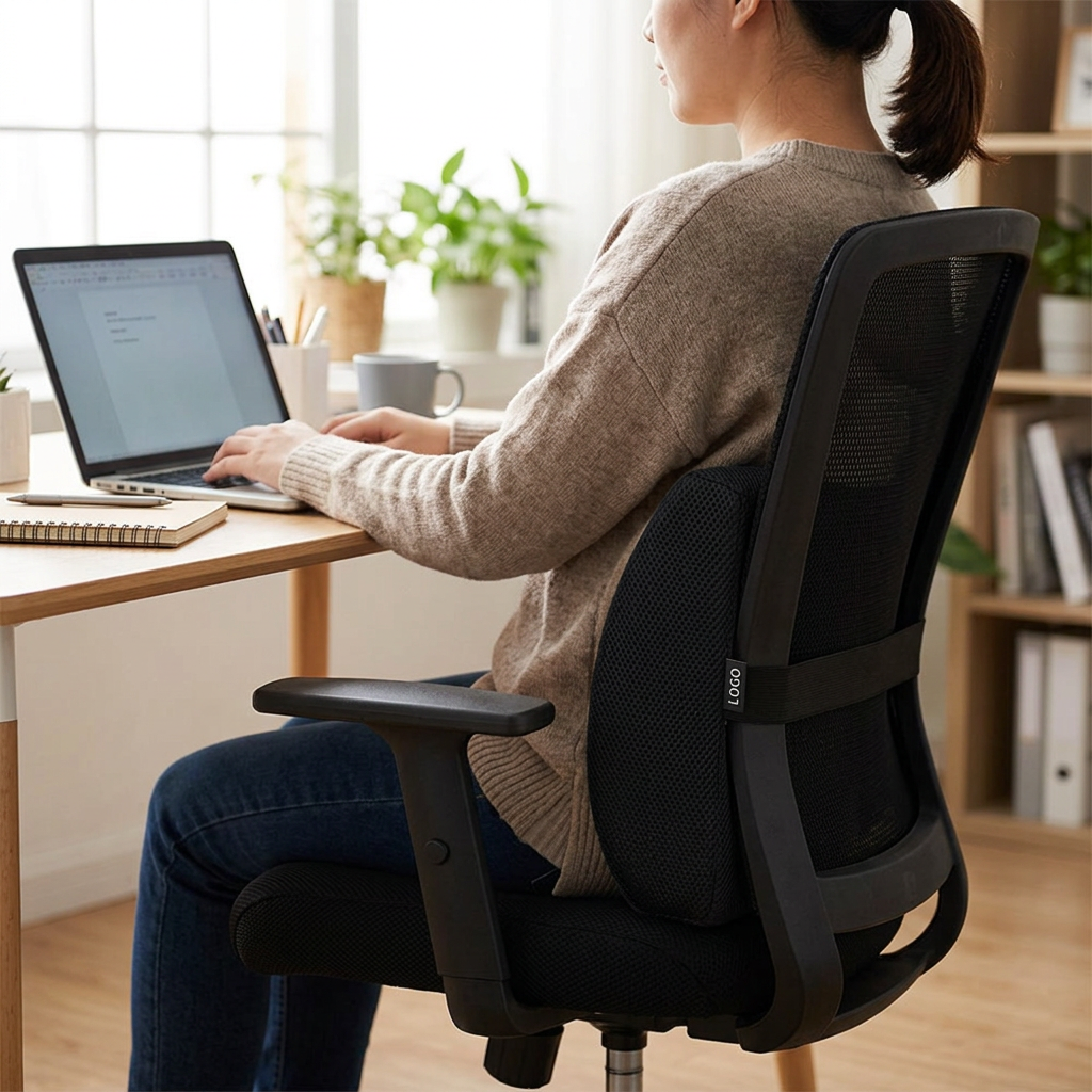 Custom Logo Memory Sleep Backrest Cushion