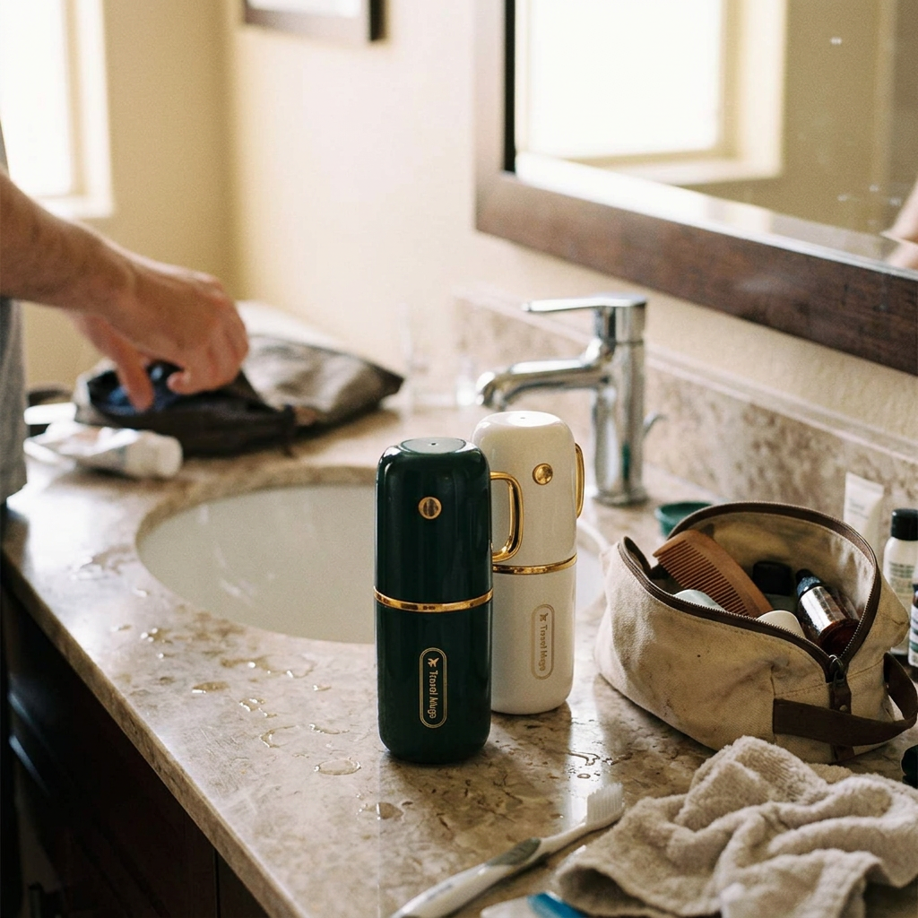 Custom Logo Travel Toothbrush Storage Cup