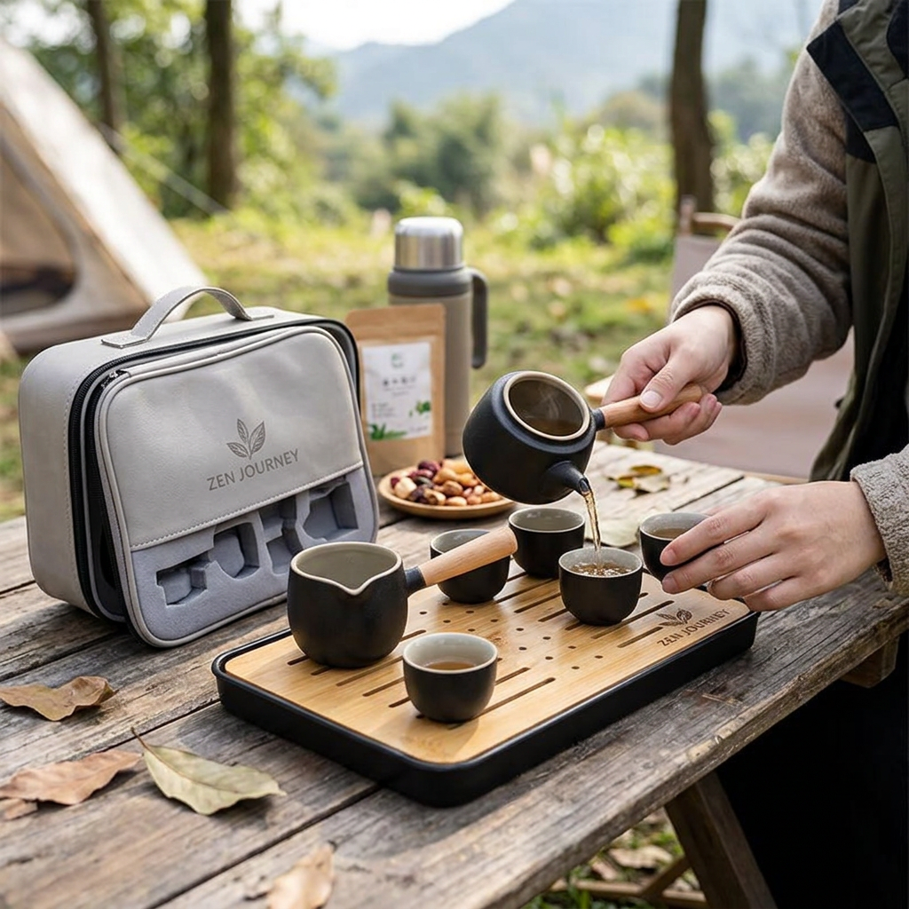 Custom Logo Portable Travel Premium Tea Set Gift Box