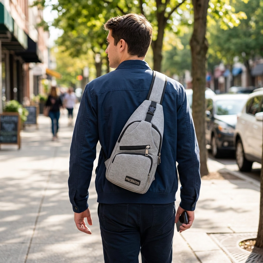 Custom Logo One-shoulder Crossbody Backpack
