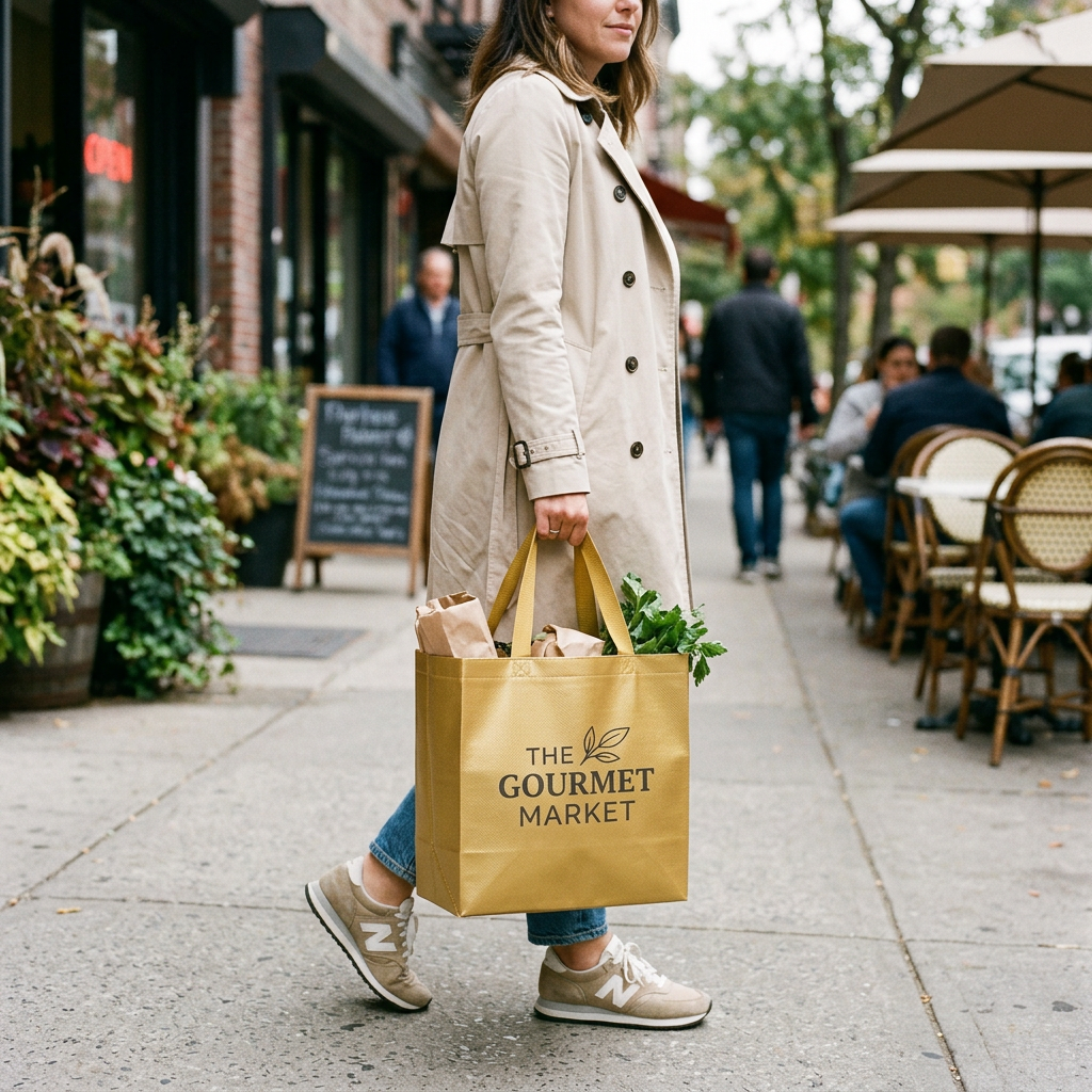 Custom Logo Laminated Non-woven Bag Tote Bag (with Bottom and Side)