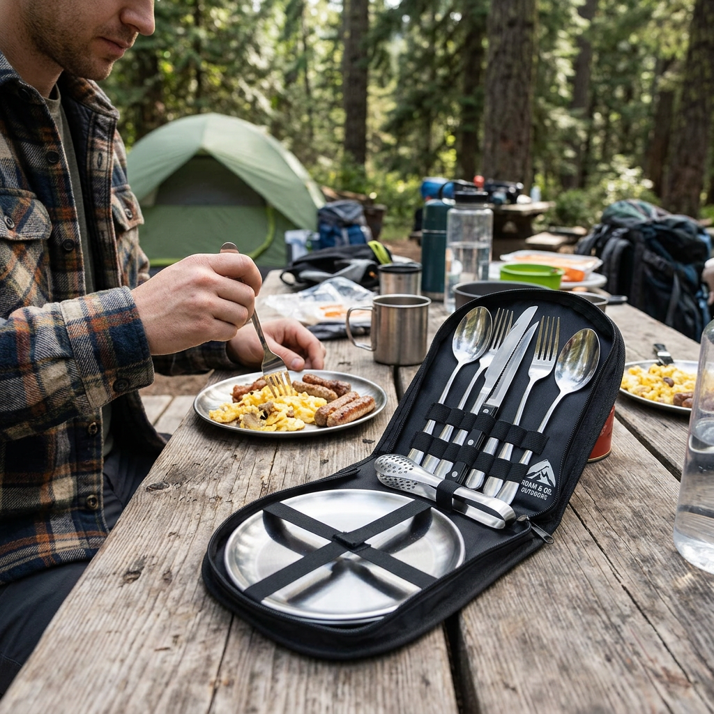 Custom Logo Travel Camping Tableware Set