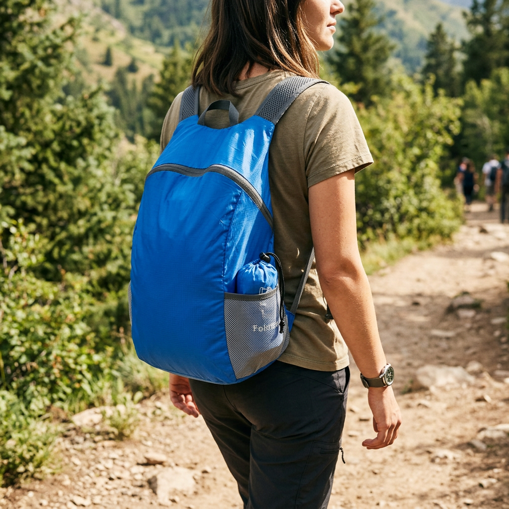 Custom Logo Portable Outdoor Travel Folding Storage Backpack
