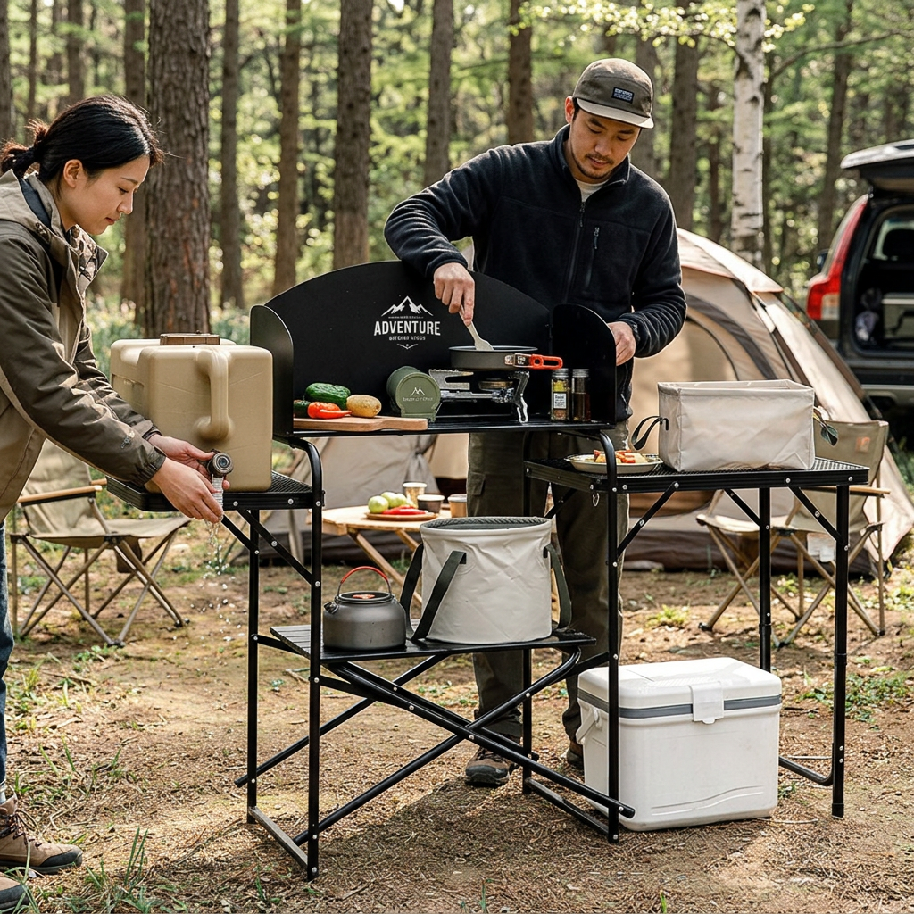 Custom Logo Outdoor Camping Portable Mobile Kitchen