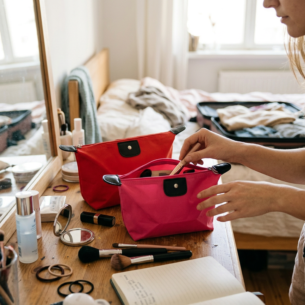 Custom Logo Multi-colored Nylon Makeup Bag