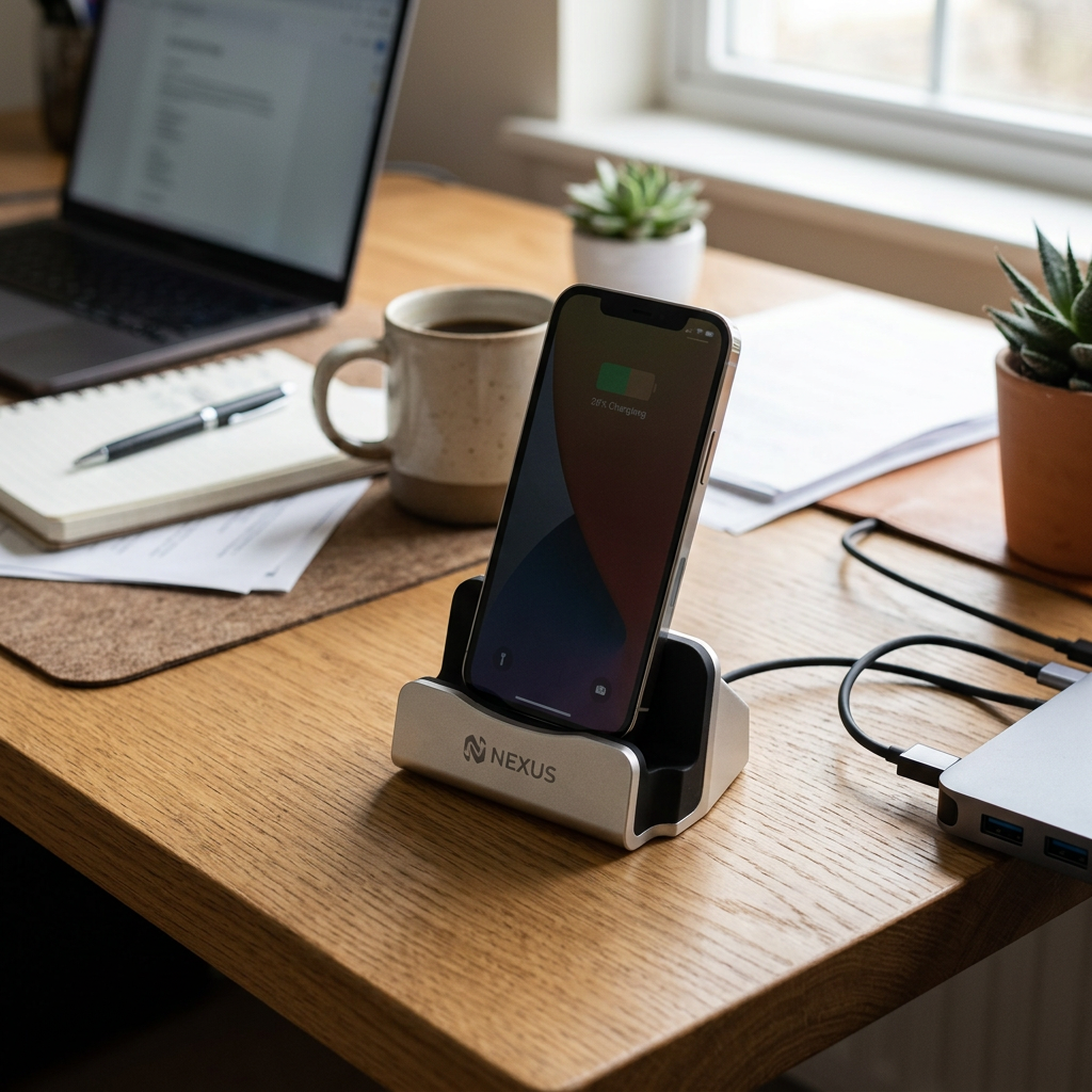 Custom Logo Upright Mobile Phone Charging Dock