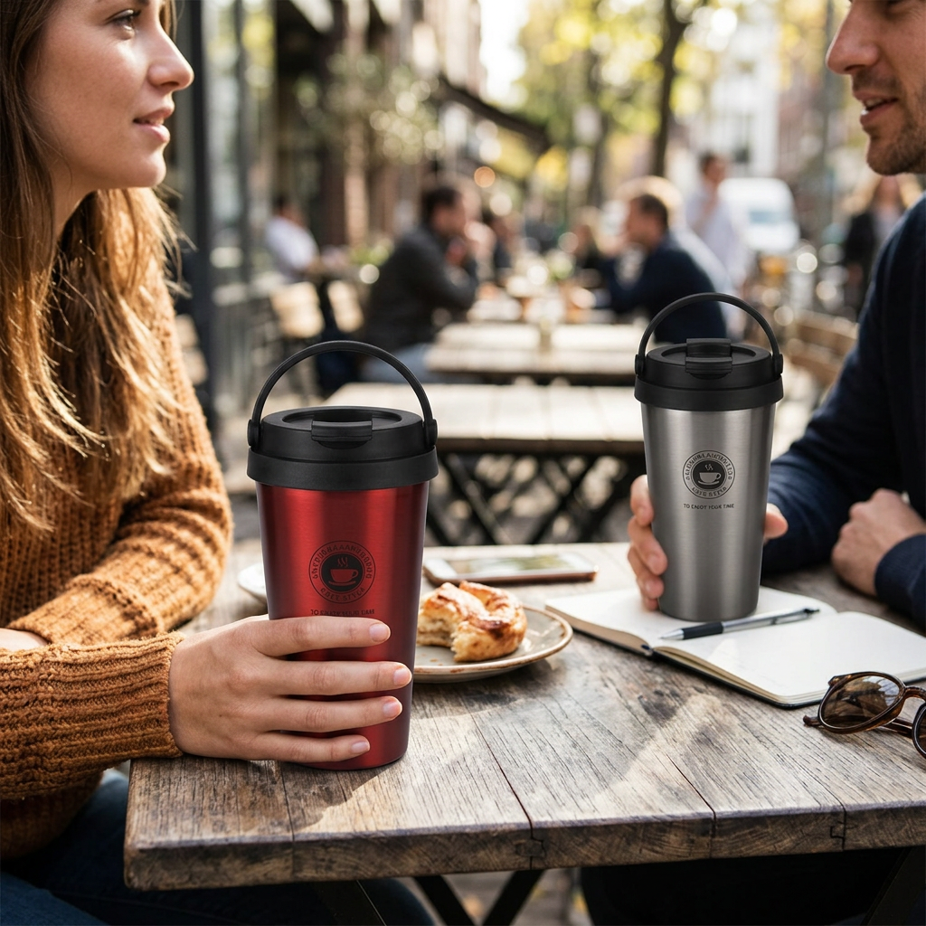 Custom Logo Metal Portable Coffee Cup