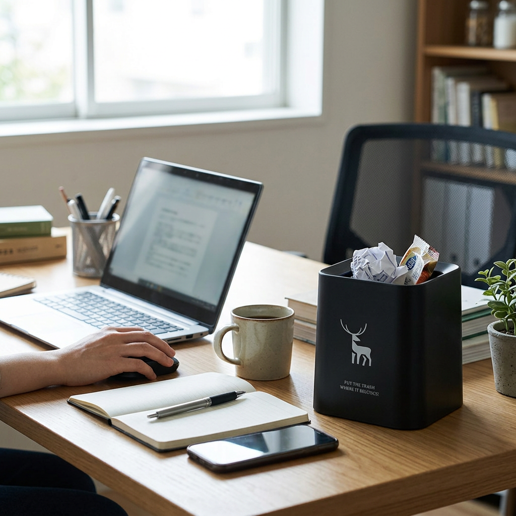 Custom Logo Nordic-style Desktop Trash Can