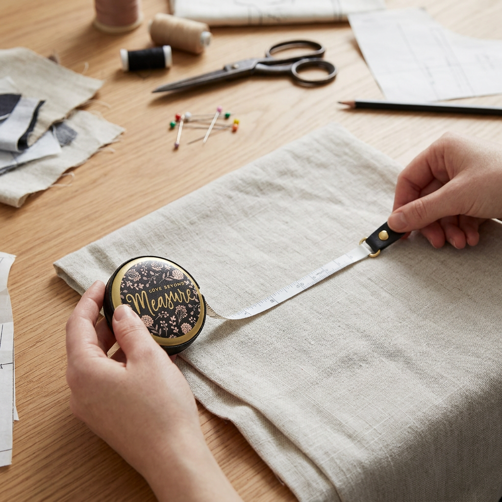 Custom Logo PU Gold Edge Cloth Ruler