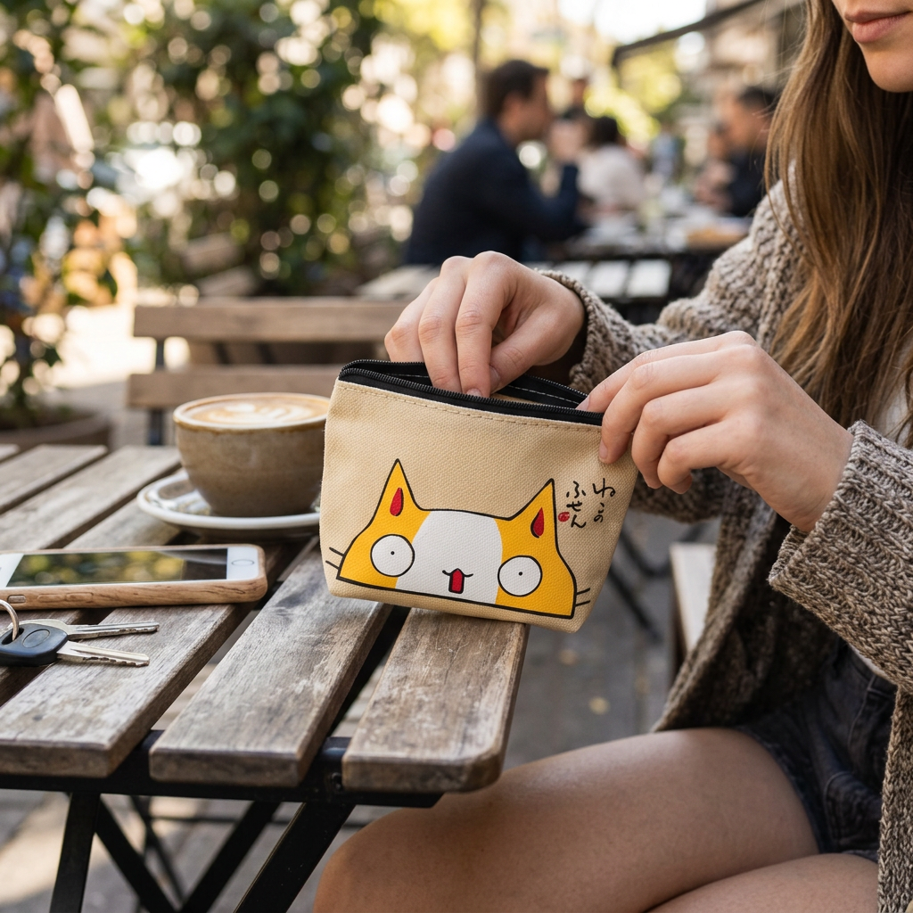 Custom Logo Oxford Cloth Small Clutch Coin Purse