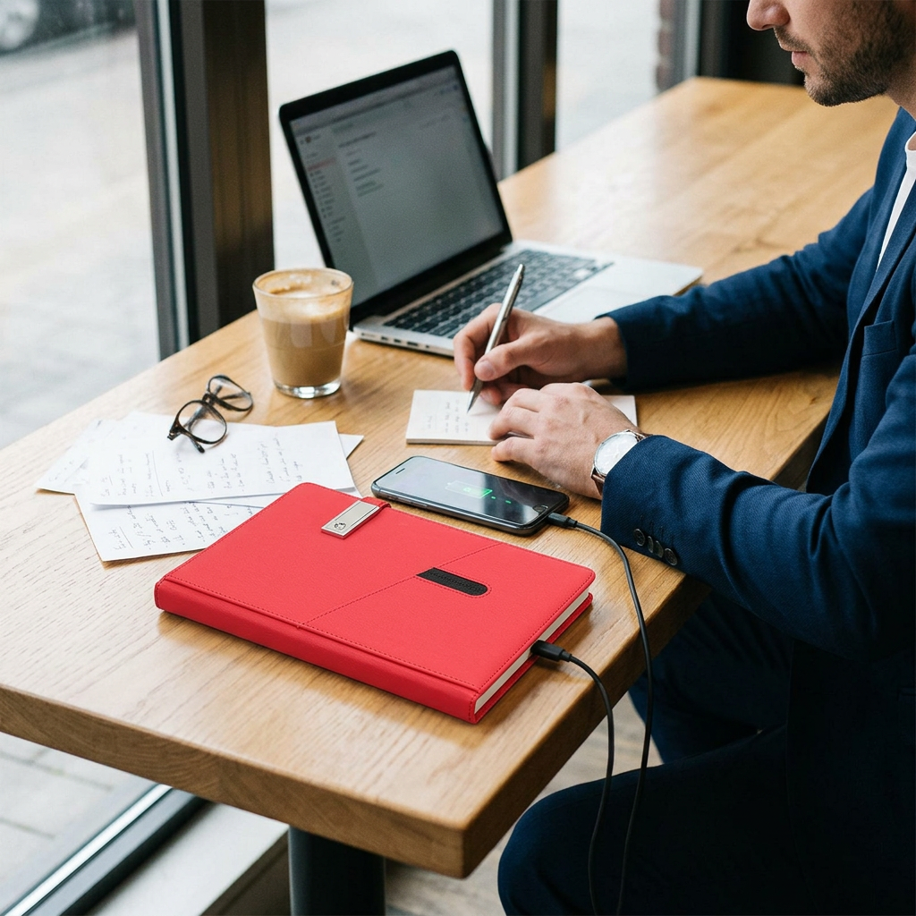 Custom Logo Business Multi-functional Charging Notebook