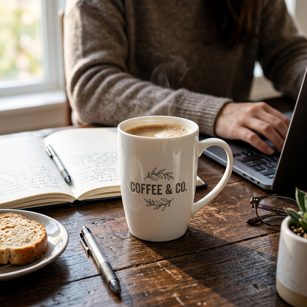 Custom Logo Bullet Mug 390ml