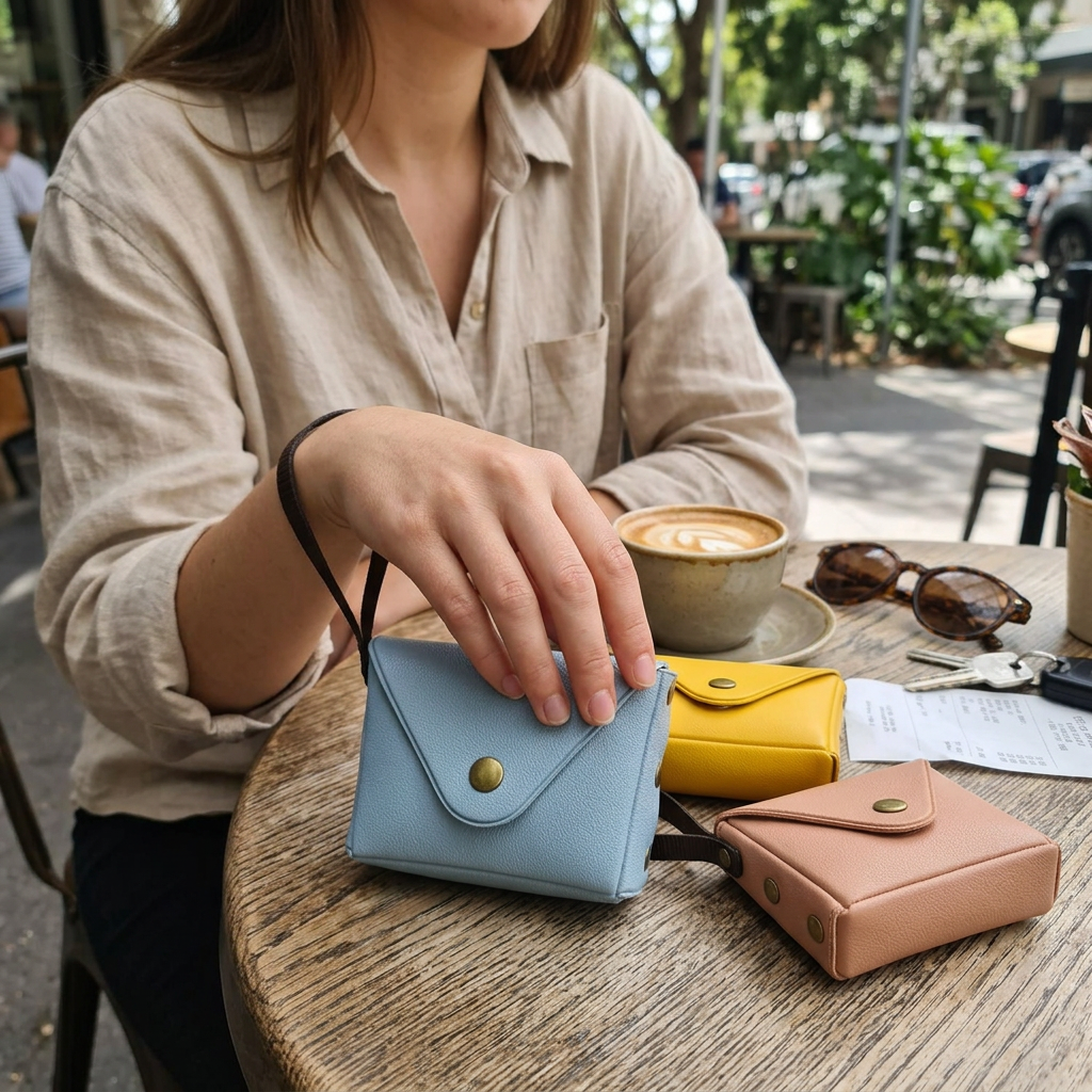 Custom Logo Macaron Leather Coin Purse