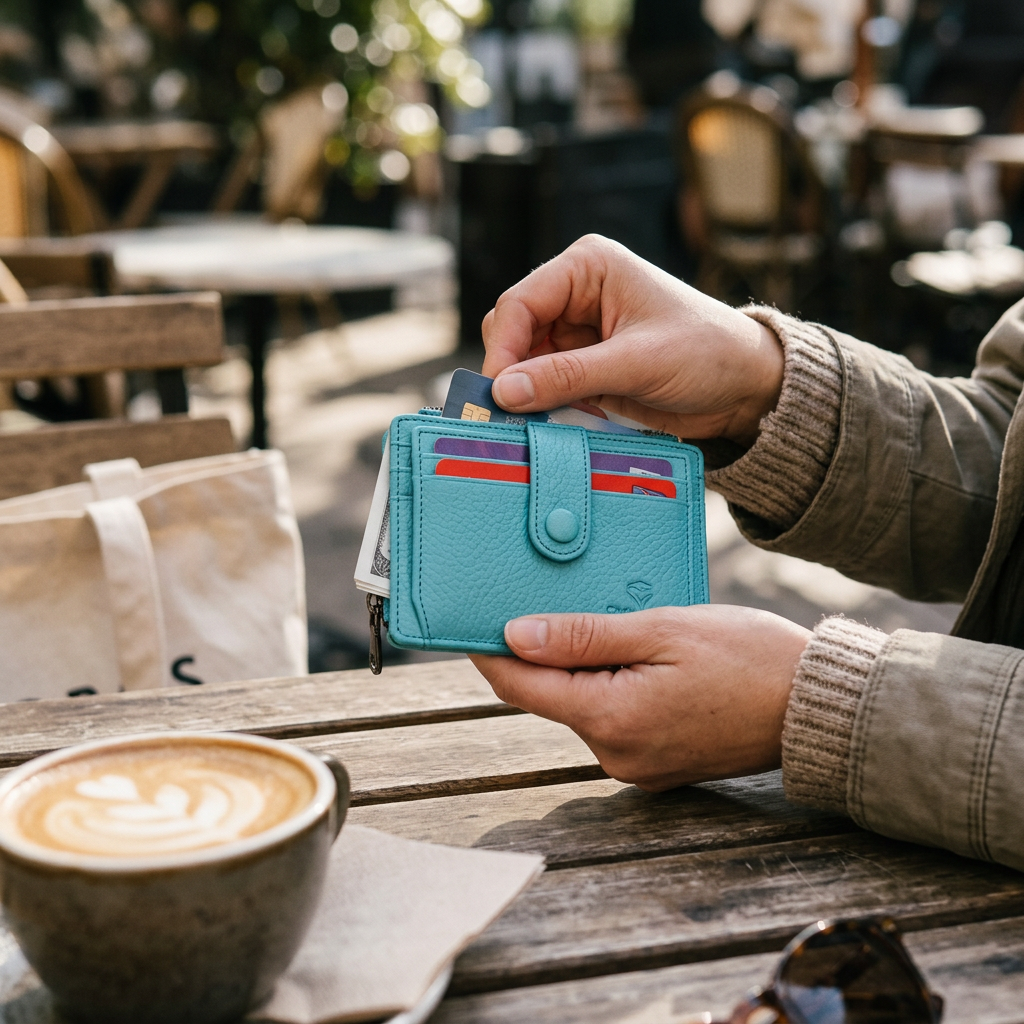 Custom Logo Soft Leather Coin Card Case