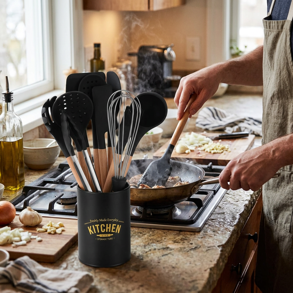 Custom Logo Kitchen Utensils and Tableware Set of Eleven Pieces