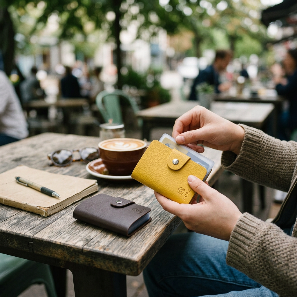 Custom Logo PU Leather Card Case