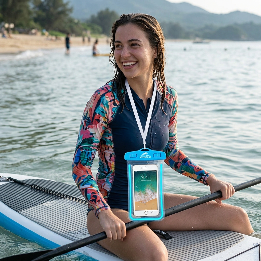 Custom Logo Luminous Roaming Mobile Phone Waterproof Bag