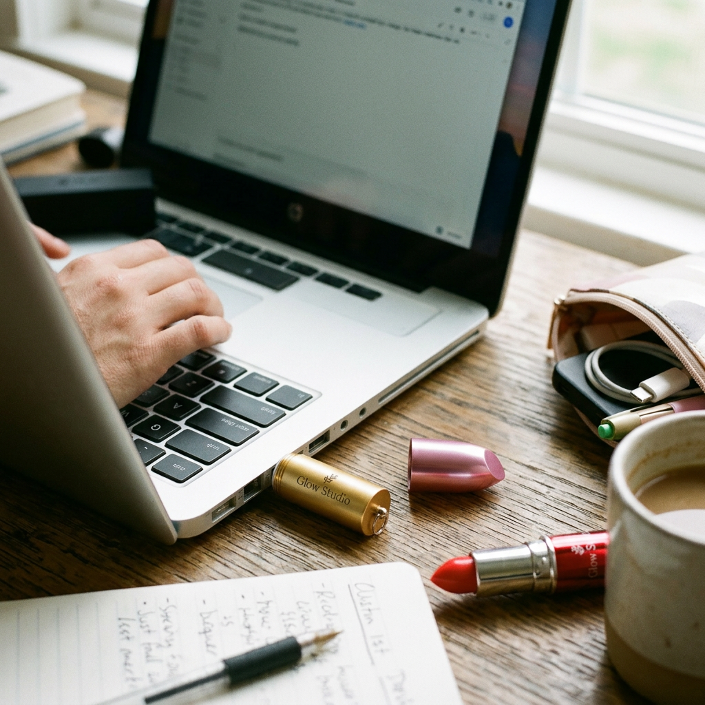 Custom Logo Lipstick-shaped Flash Drive
