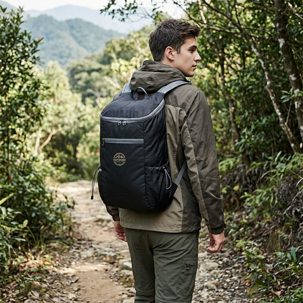 Custom Logo Outdoor Portable Foldable Shoulder Lightweight Sports Backpack