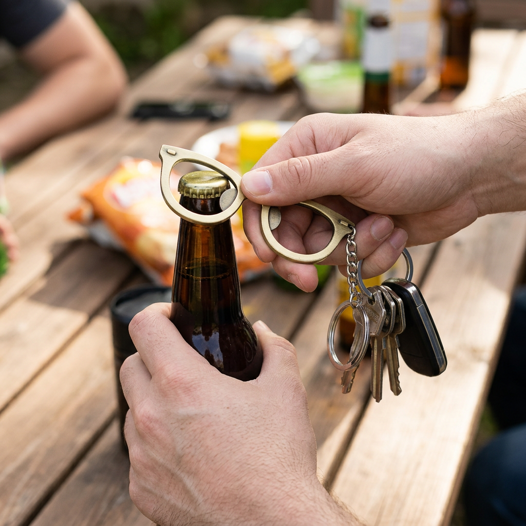 Custom Logo Glasses Bottle Opener Keychain