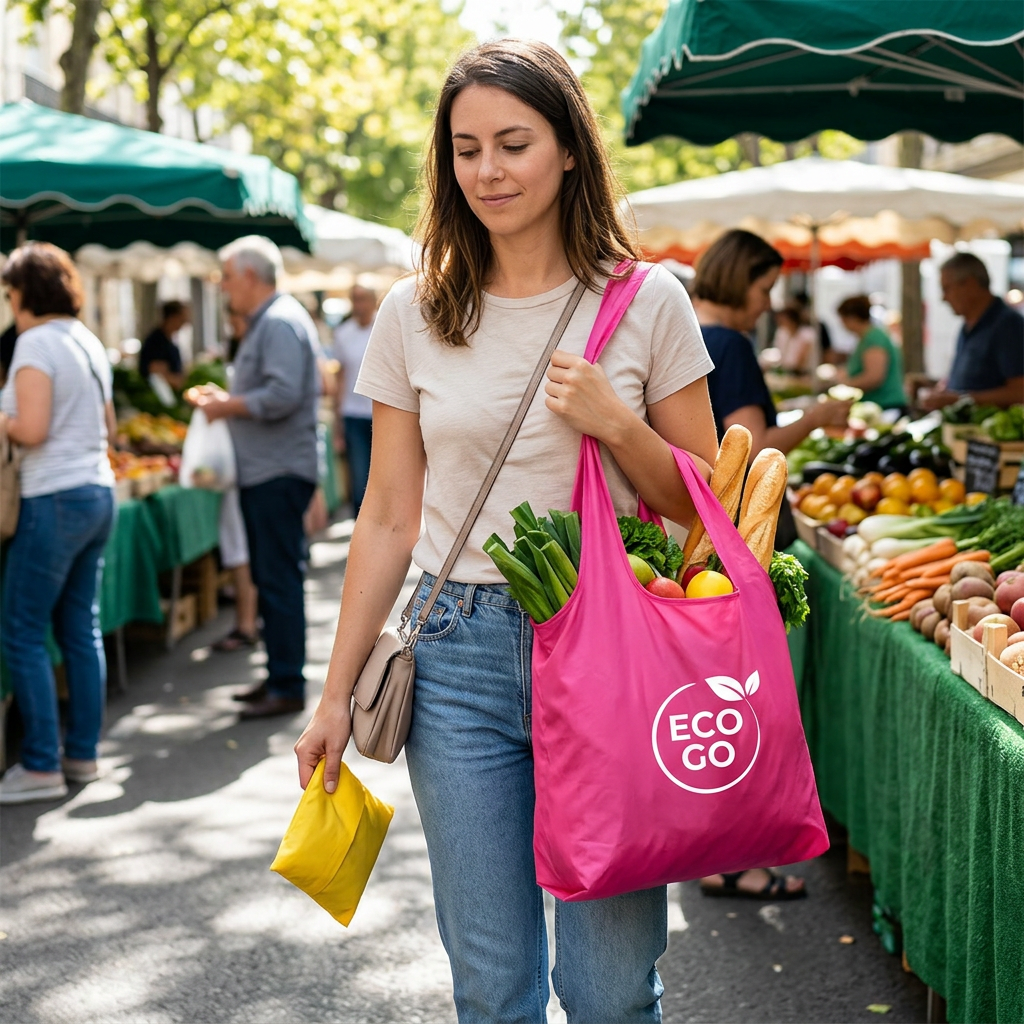 Custom Logo Foldable and Lightweight Shopping Bag