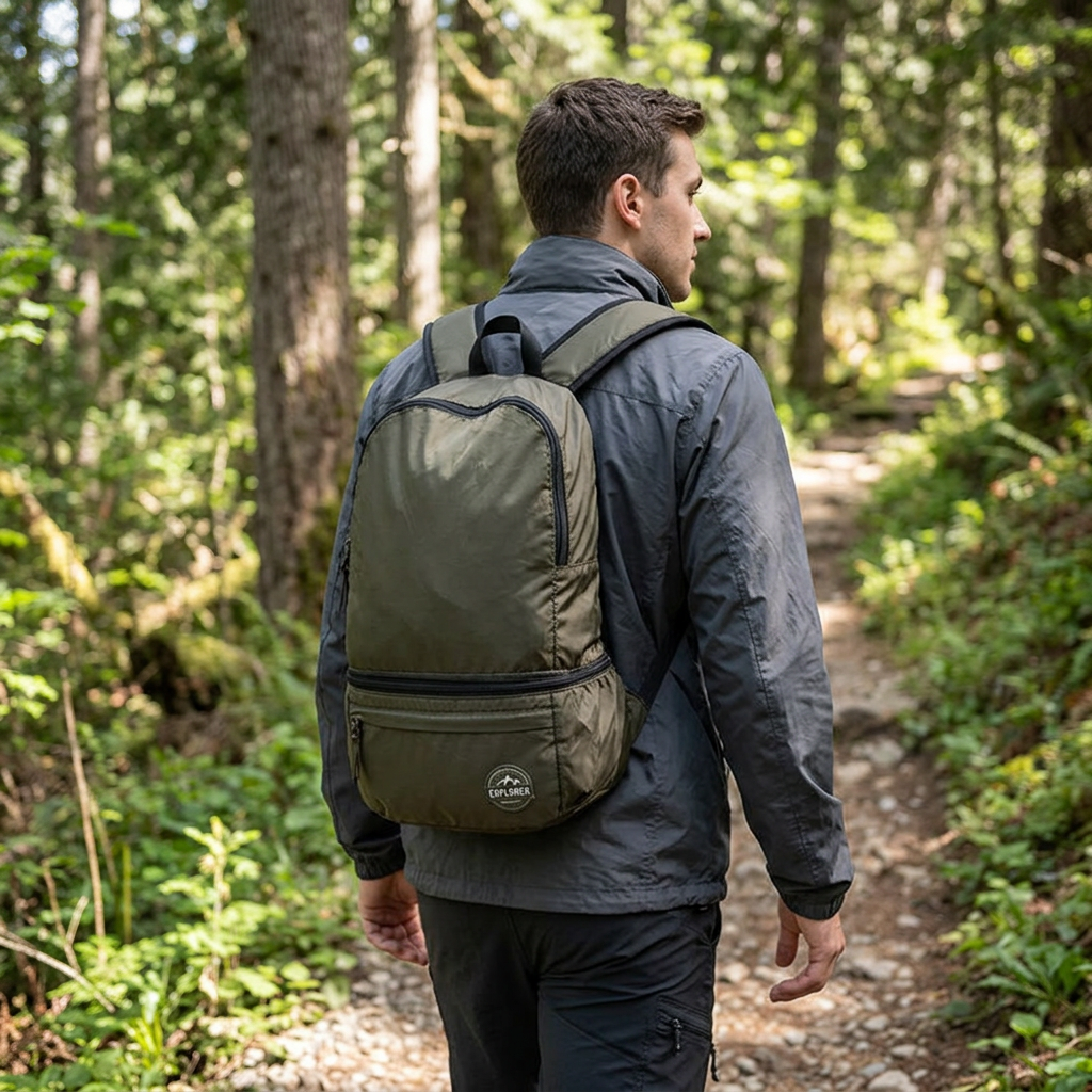 Custom Logo Outdoor Water-repellent Backpack Folding Waist Bag