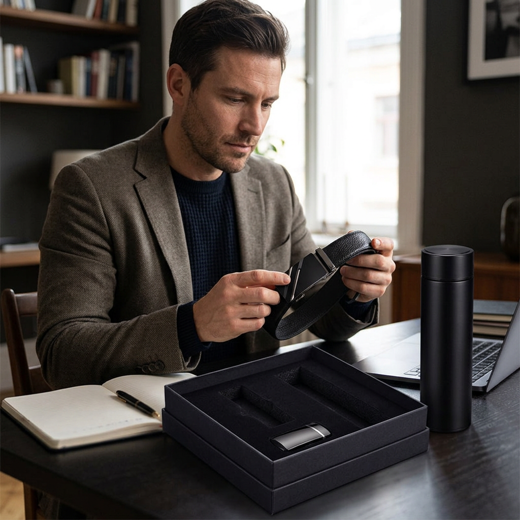 Custom Logo High-end Texture Gentleman's Three-Piece Gift Set