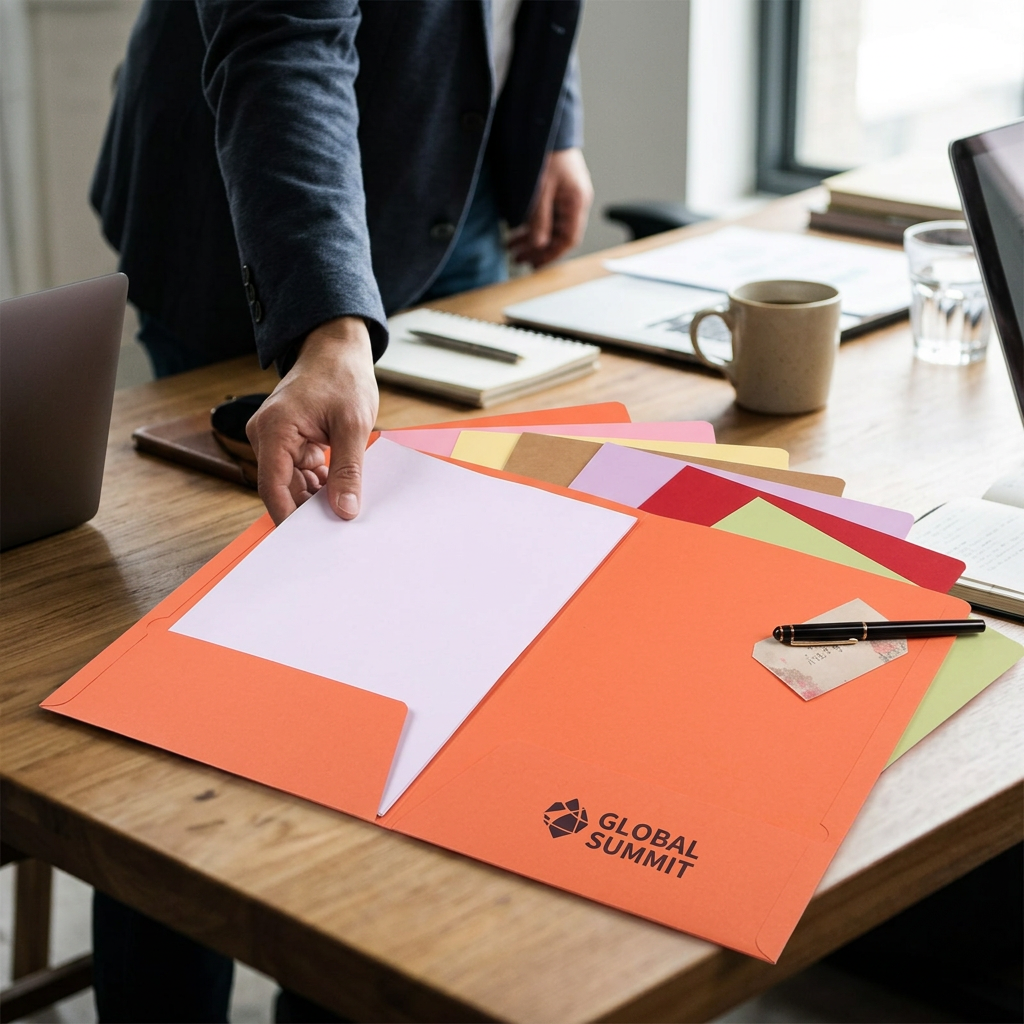 Custom Logo Double-layer Exhibition Page Folder