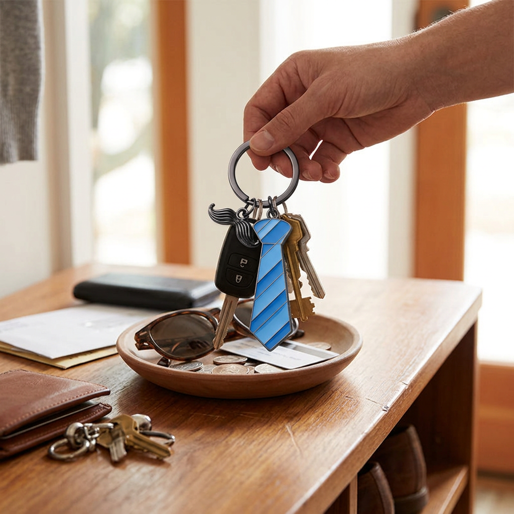 Custom Logo Tie-shaped Metal Keychain