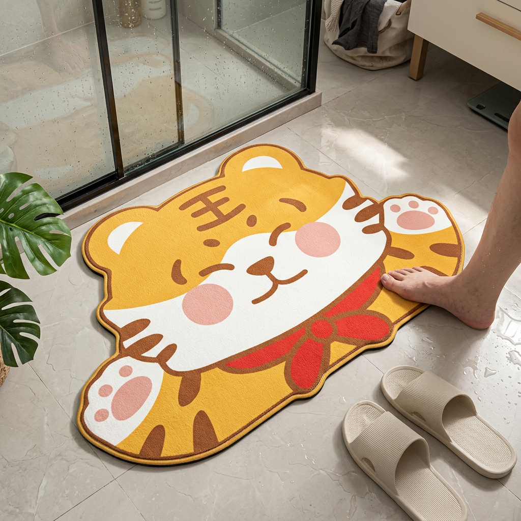 Custom Logo Bathroom Absorbent Floor Mat Carpet