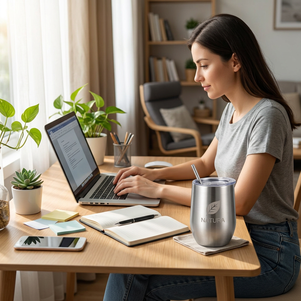 Custom Logo Curved Metal Eco-friendly Cup