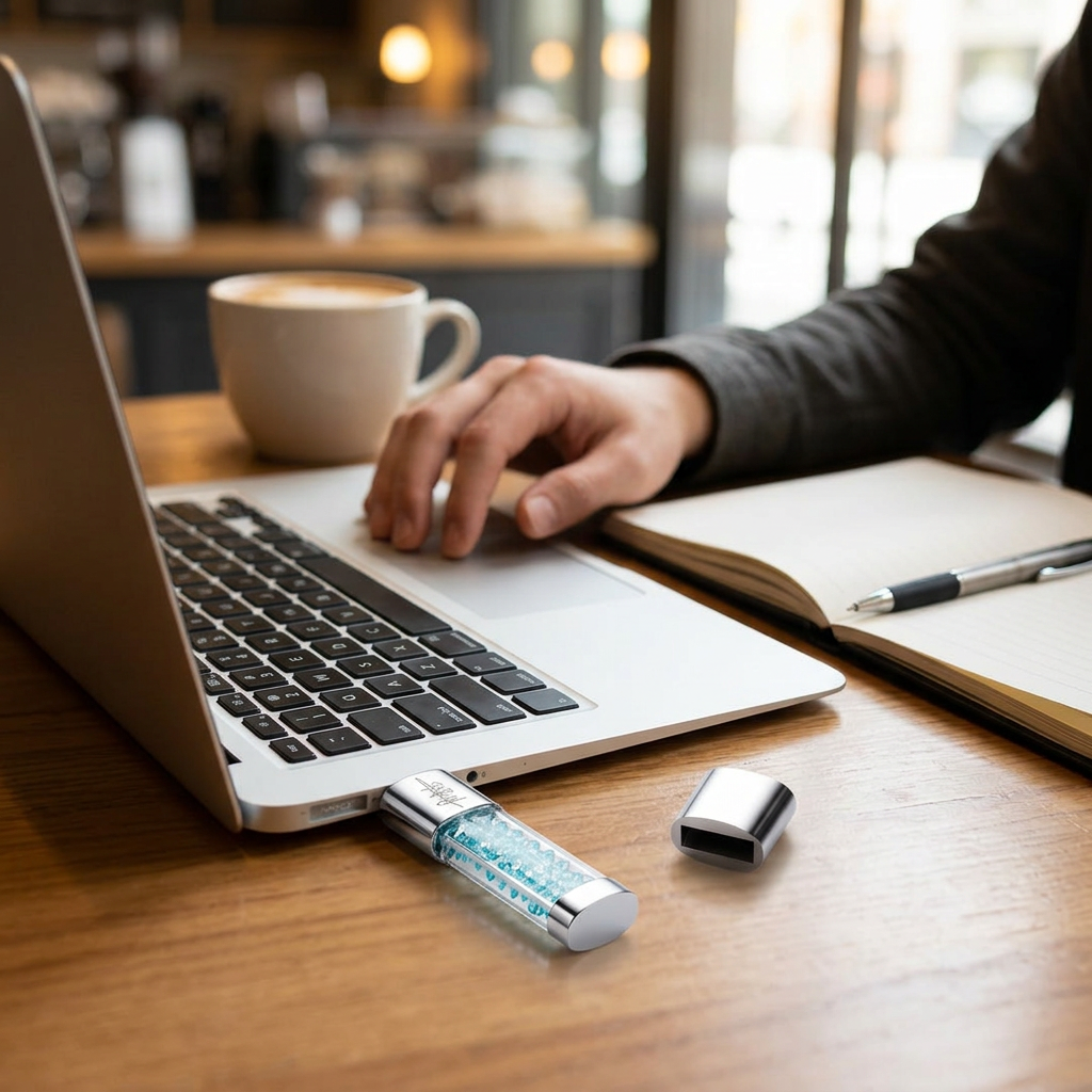 Custom Logo Crystal Diamond-shaped Flash Drive