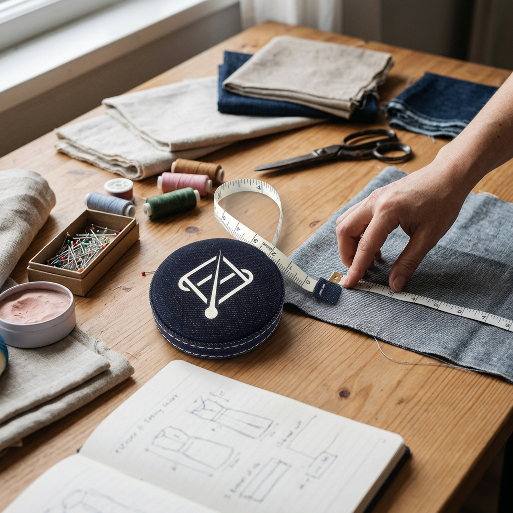 Custom Logo Denim Ruler Leather Ruler