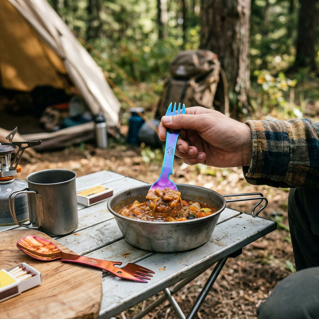 Custom Logo Metal Camping Multifunctional Tableware