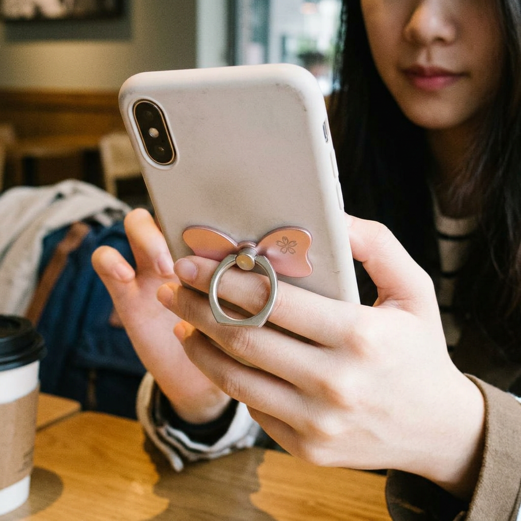 Custom Logo Butterfly-shaped Mobile Phone Ring Holder