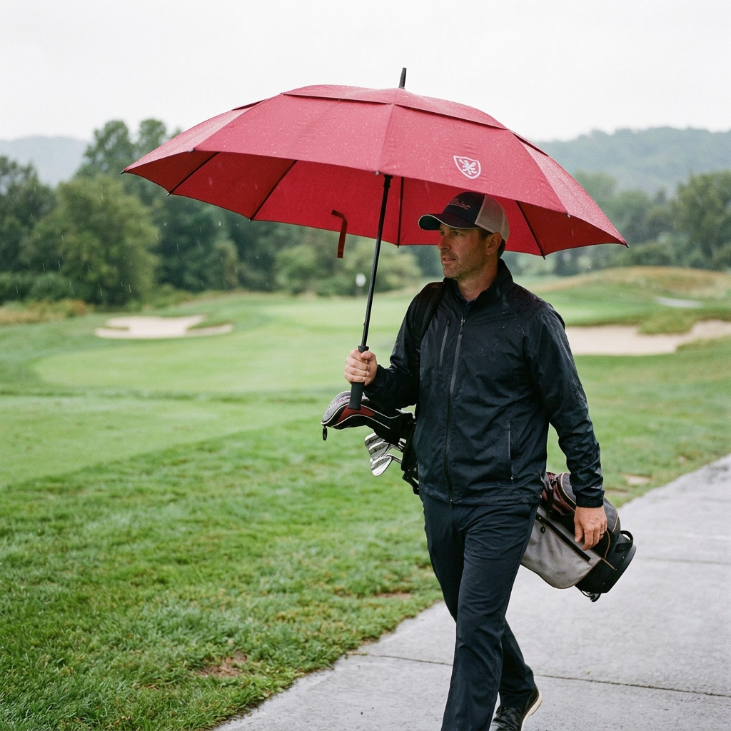 Custom Logo High-end Straight Golf Umbrella