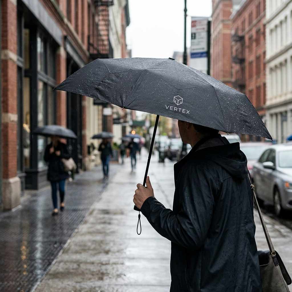 Custom Logo Lightweight Carbon Fiber Tri-fold Umbrella