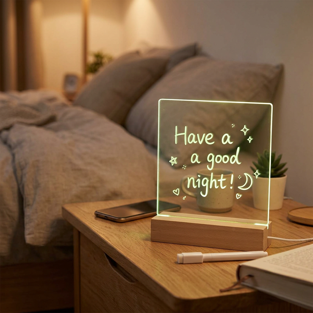 Custom Logo Acrylic Night Light Message Board