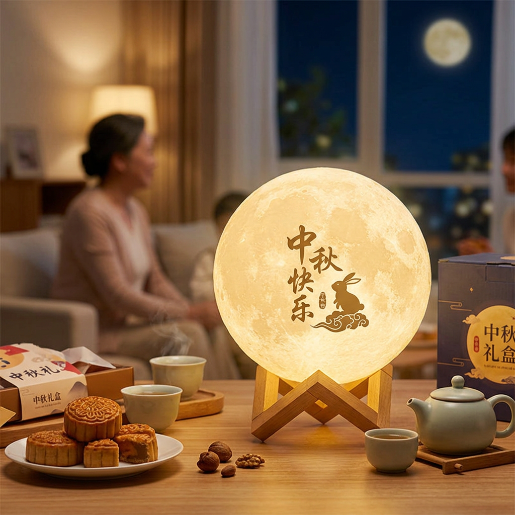 Custom Logo Mid-Autumn Festival Moon Lamp