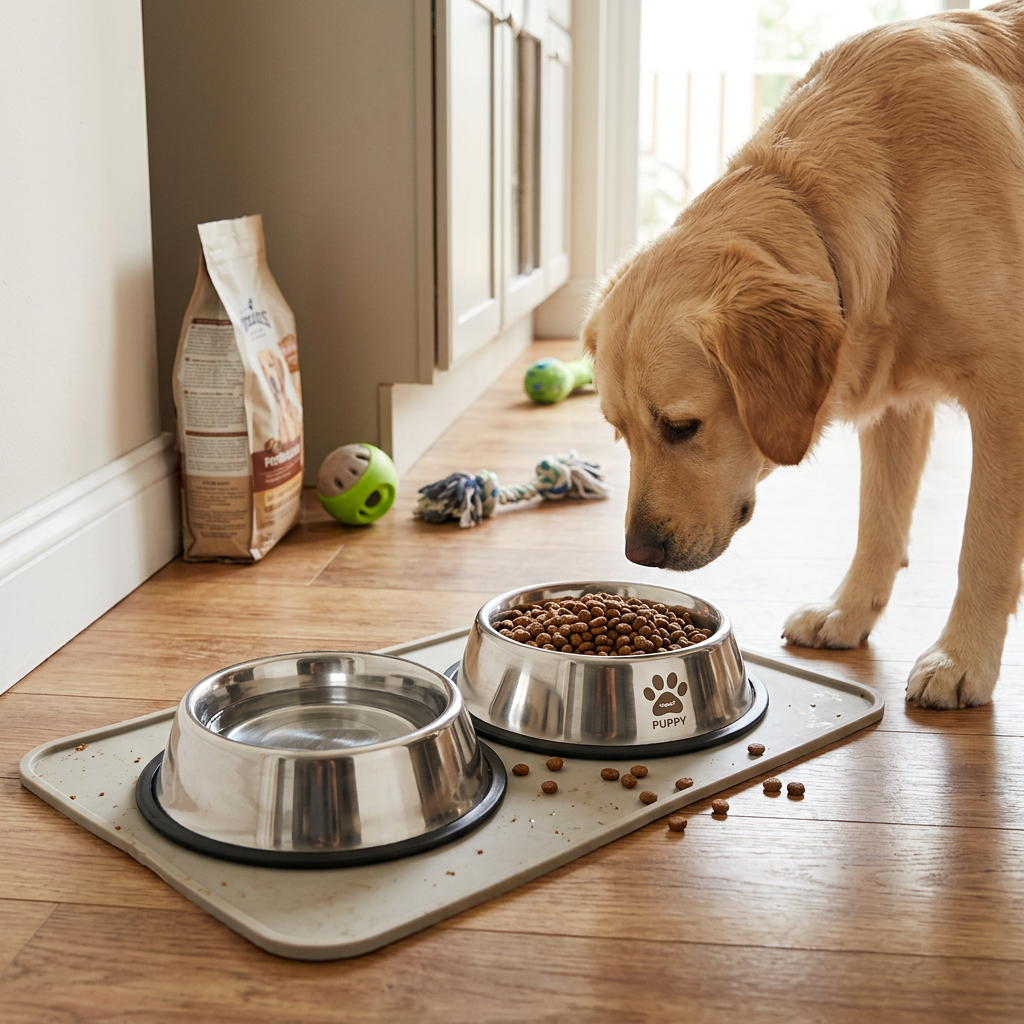Custom Logo Stainless Steel Pet Plastic Feed Basin