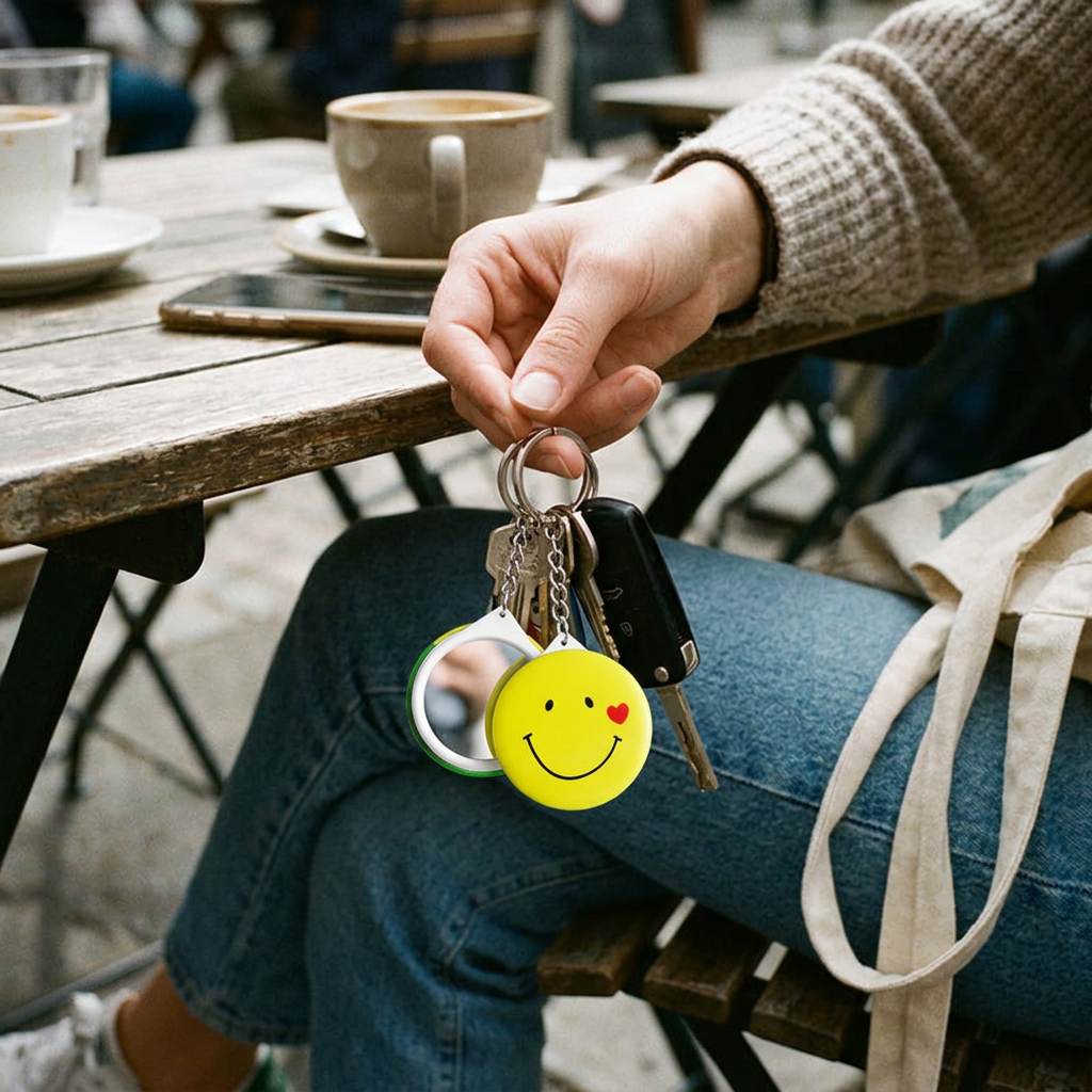 Custom Logo Small Mirror Keychain
